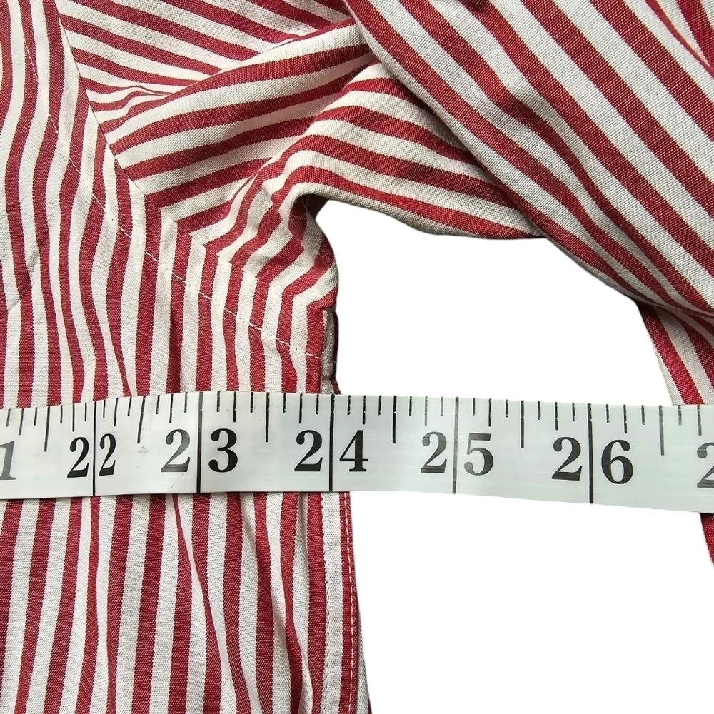 Cutter & Buck Crimson/White Striped Alabama Button Up Sz. L